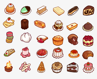 蛋糕甜點PNG圖標免摳素材——新圖網快餐系列